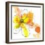 Yellow Liquid Flower-Jan Weiss-Framed Art Print