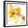 Yellow Liquid Flower-Jan Weiss-Framed Art Print