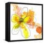 Yellow Liquid Flower-Jan Weiss-Framed Stretched Canvas