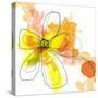 Yellow Liquid Flower-Jan Weiss-Stretched Canvas