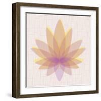 Yellow Lotus-null-Framed Art Print