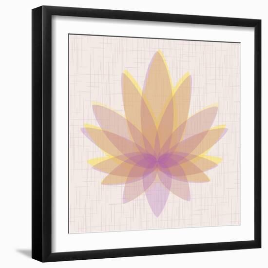 Yellow Lotus-null-Framed Art Print