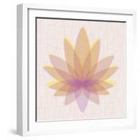 Yellow Lotus-null-Framed Art Print