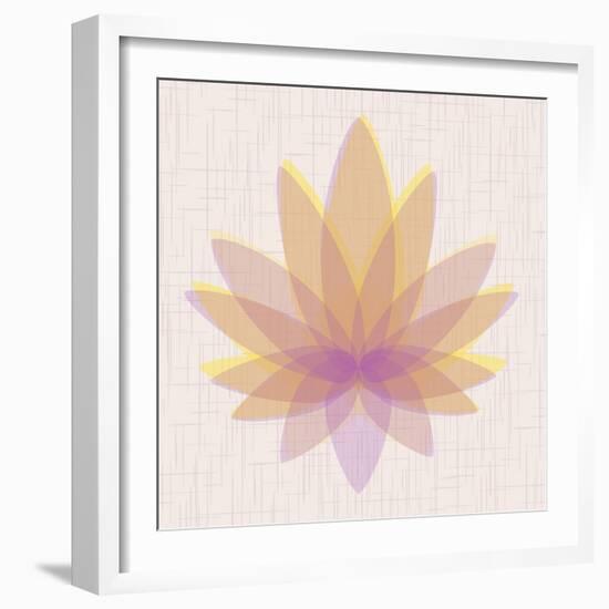 Yellow Lotus-null-Framed Art Print