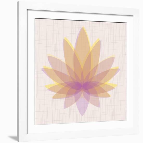 Yellow Lotus-null-Framed Art Print