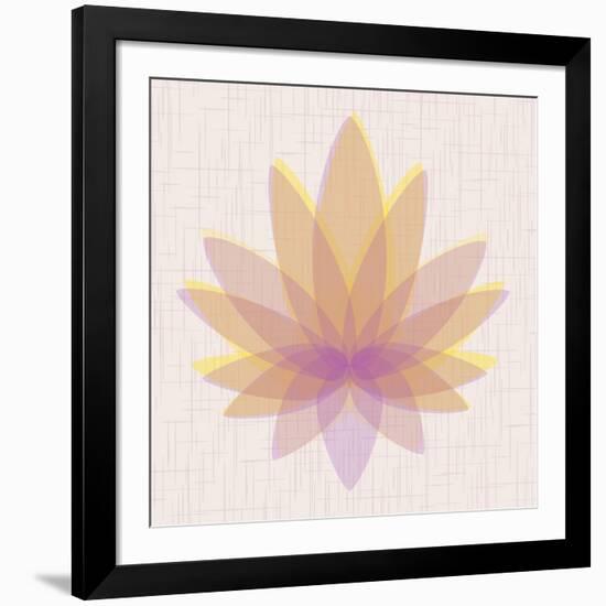 Yellow Lotus-null-Framed Art Print