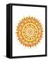 yellow mandala 1-Julie Goonan-Framed Stretched Canvas