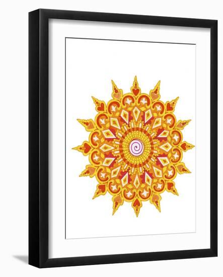 yellow mandala 3-Julie Goonan-Framed Giclee Print