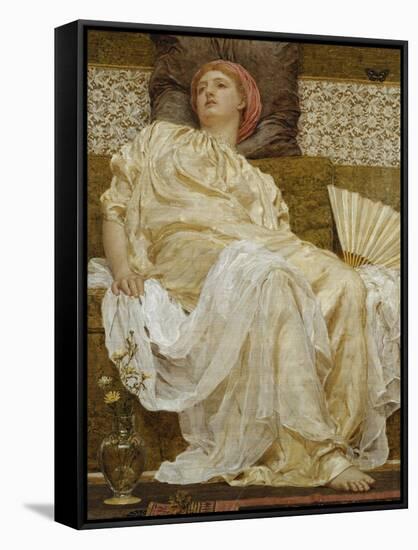 Yellow Marguerites-Albert Joseph Moore-Framed Stretched Canvas