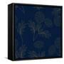 Yellow Marigold on Indigo Blue Background. Vector Illustration-Asamask92-Framed Stretched Canvas