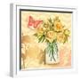 Yellow Mason Jar Bouquet-null-Framed Art Print