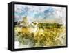 Yellow Meadow-Chamira Young-Framed Stretched Canvas