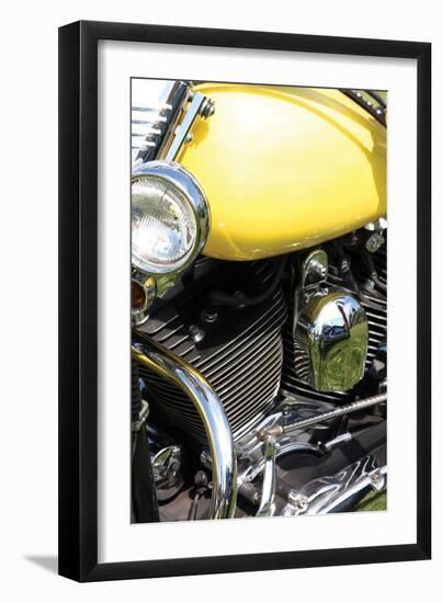 Yellow Motorcycle-Tammy Putman-Framed Photographic Print