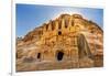Yellow Obelisk Tomb, Bab el-siq Triclinium, Entrance Into Petra, Jordan-William Perry-Framed Photographic Print