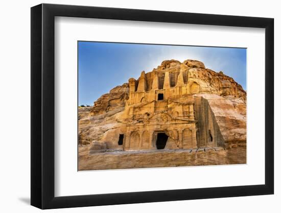 Yellow Obelisk Tomb, Bab el-siq Triclinium, Entrance Into Petra, Jordan-William Perry-Framed Photographic Print