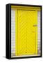 Yellow Old Wooden Door-vilax-Framed Stretched Canvas