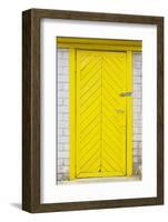 Yellow Old Wooden Door-vilax-Framed Photographic Print