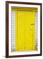 Yellow Old Wooden Door-vilax-Framed Photographic Print