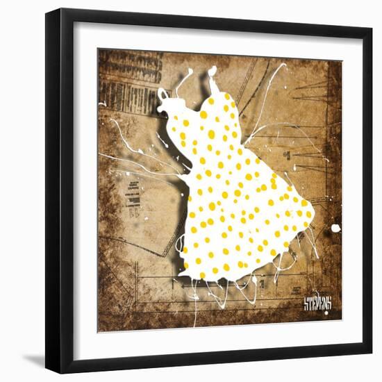 Yellow on White-Roderick E. Stevens-Framed Giclee Print