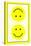 Yellow Opposed Happy Faces-null-Stretched Canvas