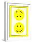 Yellow Opposed Happy Faces-null-Framed Art Print