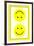 Yellow Opposed Happy Faces-null-Framed Art Print