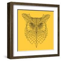 Yellow Owl Mesh-Lisa Kroll-Framed Art Print