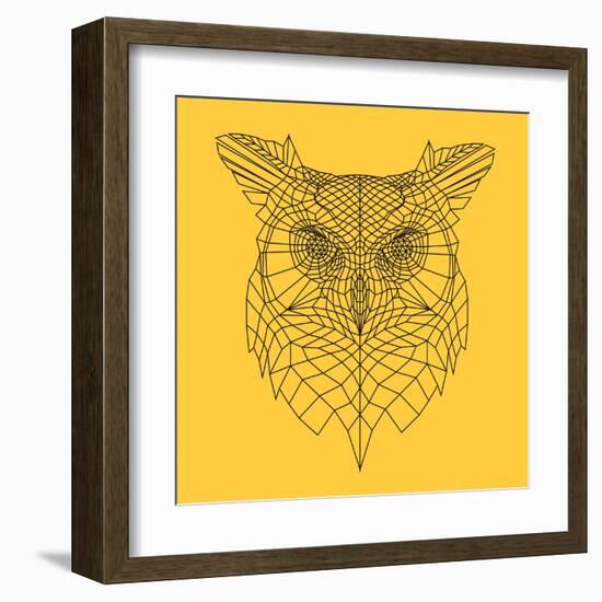 Yellow Owl Mesh-Lisa Kroll-Framed Art Print