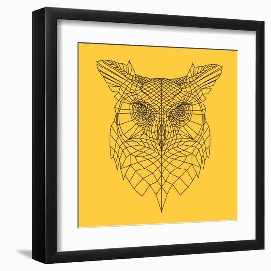 Yellow Owl Mesh-Lisa Kroll-Framed Art Print