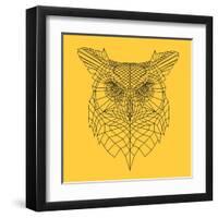 Yellow Owl Mesh-Lisa Kroll-Framed Art Print