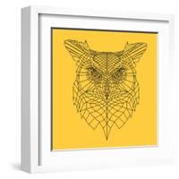 Yellow Owl Mesh-Lisa Kroll-Framed Art Print