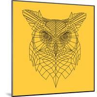 Yellow Owl Mesh-Lisa Kroll-Mounted Art Print