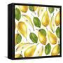 Yellow Pears - Botanical Illustration-Maria Mirnaya-Framed Stretched Canvas