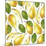 Yellow Pears - Botanical Illustration-Maria Mirnaya-Mounted Art Print