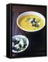 Yellow Pepper Cream Soup with Feta, Olives and Parsley-Maja Smend-Framed Stretched Canvas