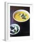 Yellow Pepper Cream Soup with Feta, Olives and Parsley-Maja Smend-Framed Photographic Print