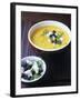 Yellow Pepper Cream Soup with Feta, Olives and Parsley-Maja Smend-Framed Photographic Print