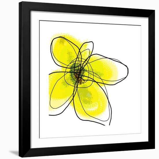 Yellow Petals 1-Jan Weiss-Framed Art Print