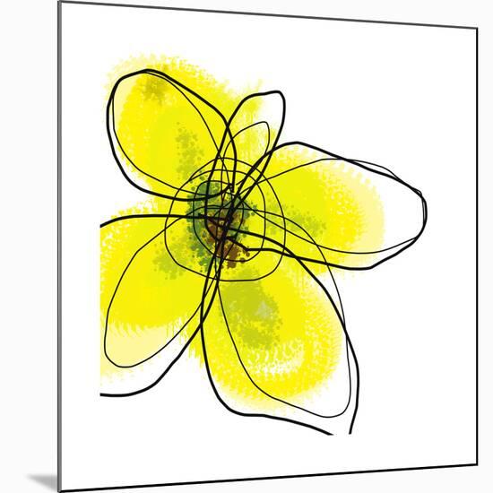 Yellow Petals 1-Jan Weiss-Mounted Art Print