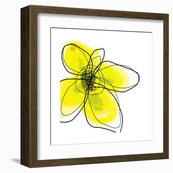 Yellow Petals 1-Jan Weiss-Framed Art Print