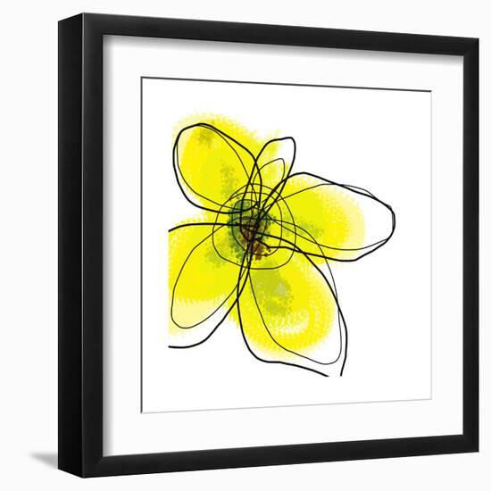 Yellow Petals 1-Jan Weiss-Framed Art Print