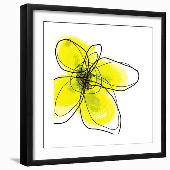 Yellow Petals 1-Jan Weiss-Framed Art Print