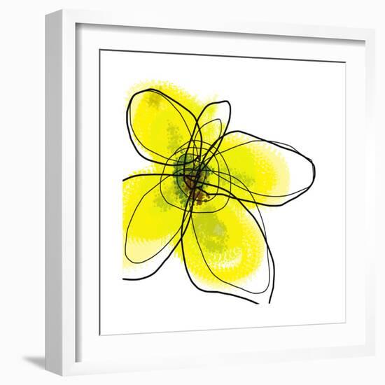 Yellow Petals 1-Jan Weiss-Framed Art Print