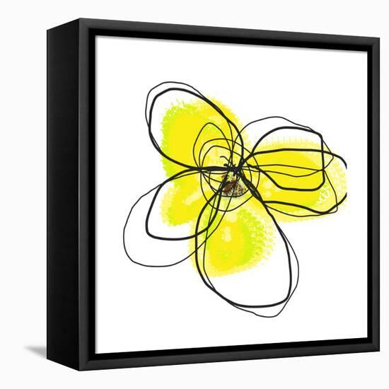 Yellow Petals 2-Jan Weiss-Framed Stretched Canvas