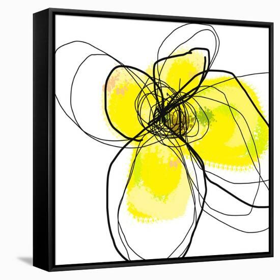 Yellow Petals 3-Jan Weiss-Framed Stretched Canvas