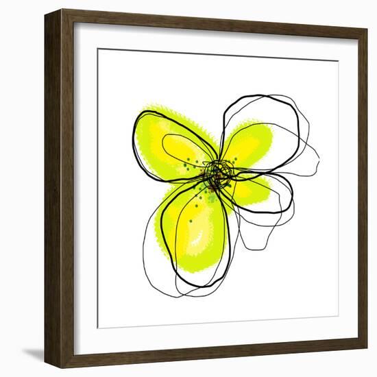 Yellow Petals 4-Jan Weiss-Framed Art Print