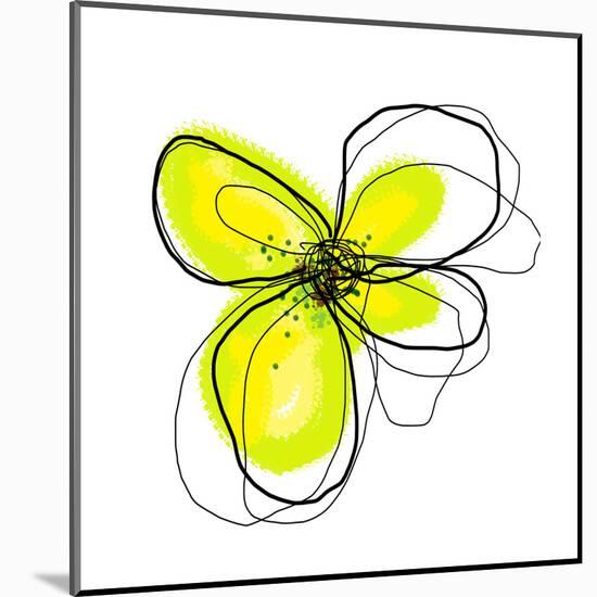 Yellow Petals 4-Jan Weiss-Mounted Art Print