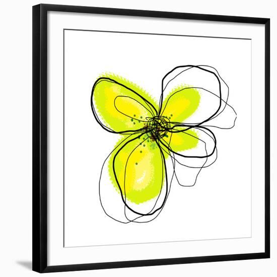 Yellow Petals 4-Jan Weiss-Framed Art Print