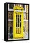 Yellow Phone Booth - In the Style of Oil Painting-Philippe Hugonnard-Framed Stretched Canvas