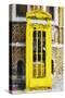 Yellow Phone Booth - In the Style of Oil Painting-Philippe Hugonnard-Stretched Canvas